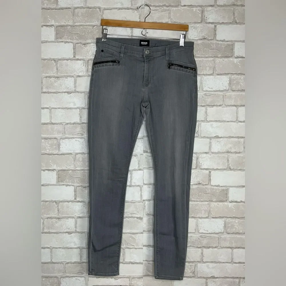 Hudson Spark Super Skinny Gray Jeans Size 30